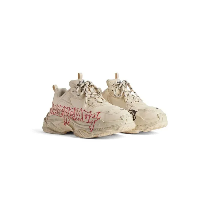 Triple S Sneaker Diy Metal In Whiteredblack Women Balenciaga Sneakers
