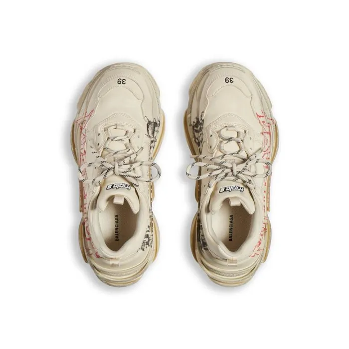 Triple S Sneaker Diy Metal In Whiteredblack Women Balenciaga Sneakers