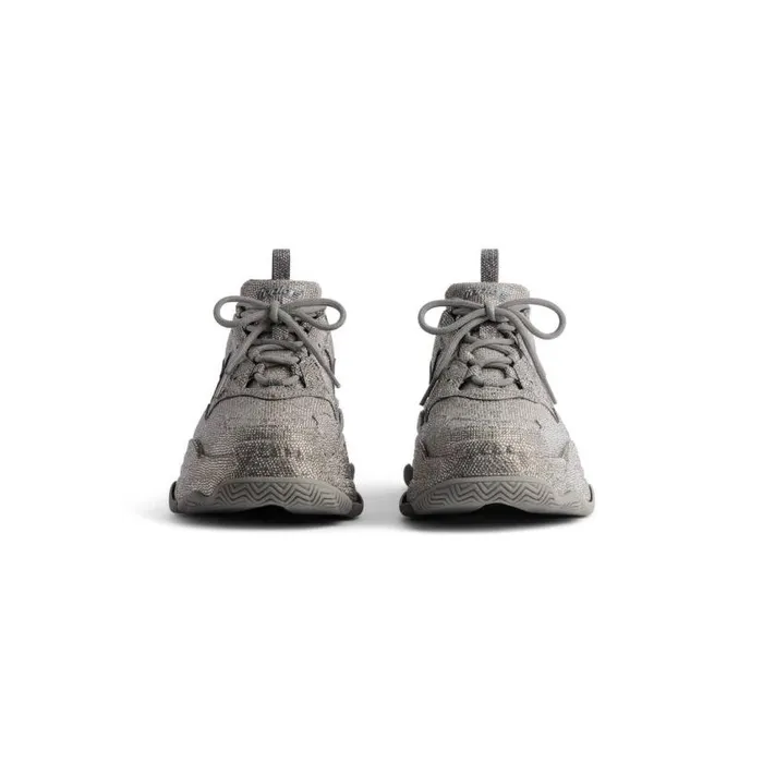 Triple S Sneaker With Rhinestones In Dark Grey Women Balenciaga Sneakers