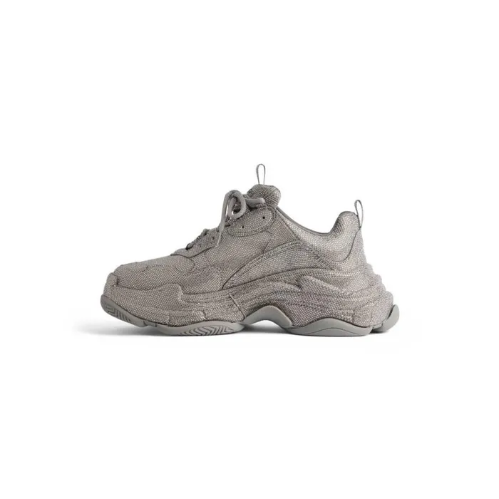 Triple S Sneaker With Rhinestones In Dark Grey Women Balenciaga Sneakers