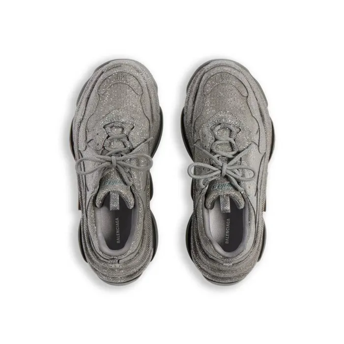 Triple S Sneaker With Rhinestones In Dark Grey Women Balenciaga Sneakers