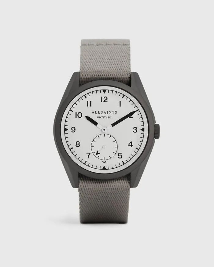 Untitled II Stainless Steel Nylon Watch Grey Men AllSaints Watches