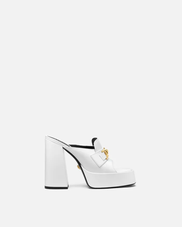 Versace Aevitas Platform Mules White Women Aevitas
