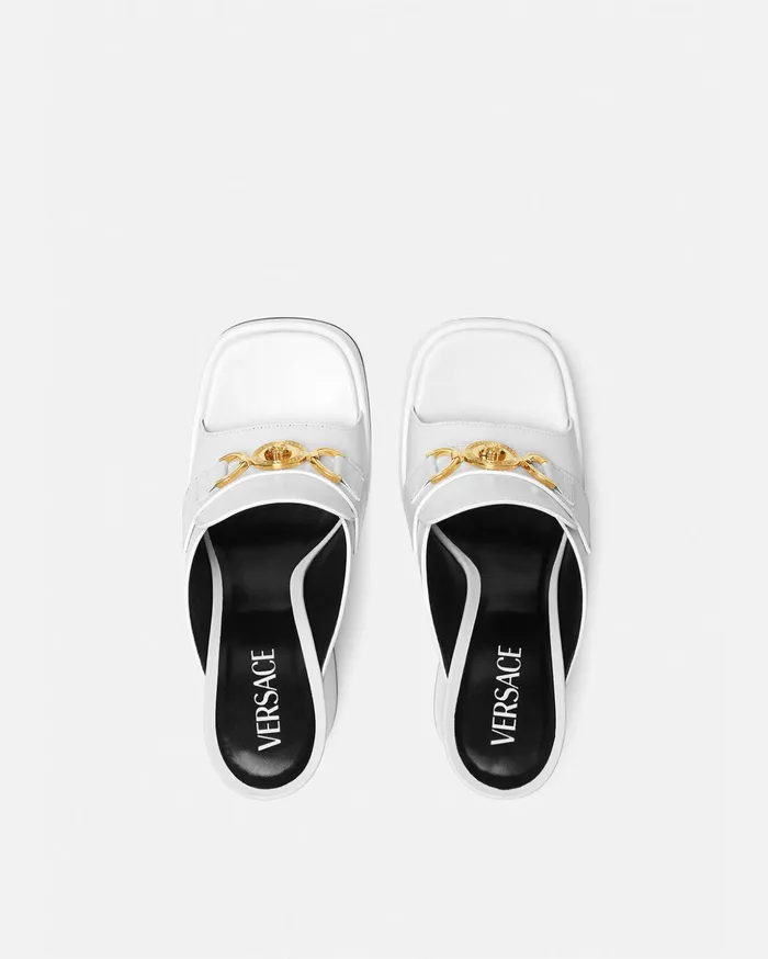 Versace Aevitas Platform Mules White Women Aevitas