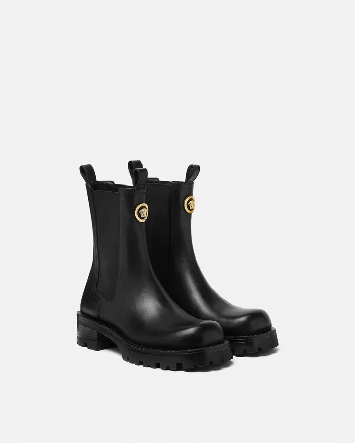 Versace Alia Chelsea Boots Black Women Boots