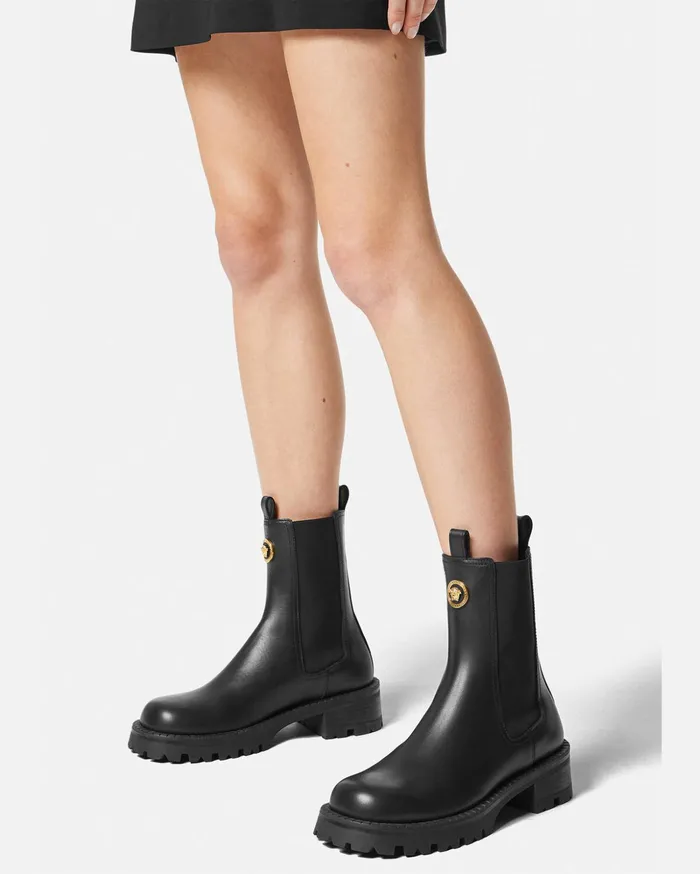 Versace Alia Chelsea Boots Black Women Boots