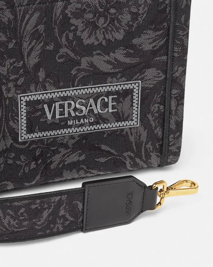Versace Barocco Athena Mini Tote Bag Blackprint Women Athena