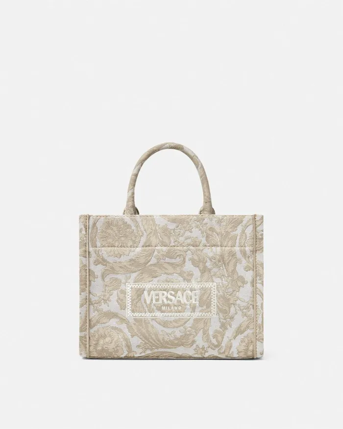 Versace Barocco Athena Small Tote Bag Beigeprint Women Athena