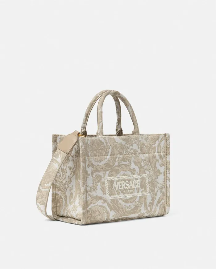 Versace Barocco Athena Small Tote Bag Beigeprint Women Athena