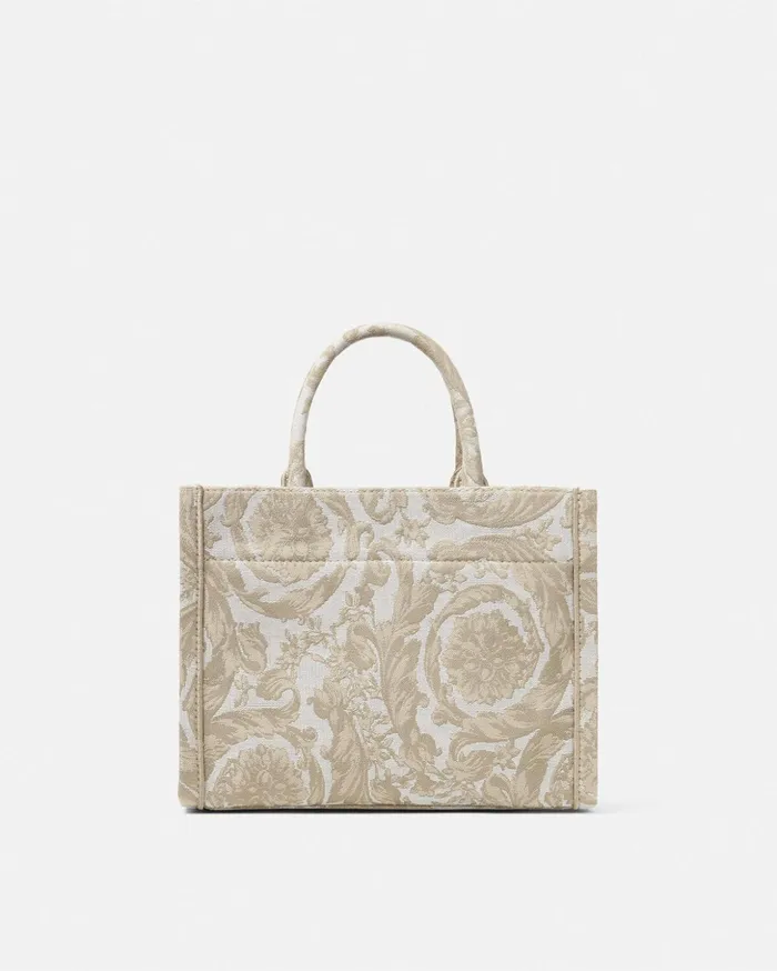 Versace Barocco Athena Small Tote Bag Beigeprint Women Athena