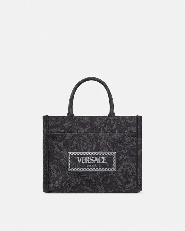 Versace Barocco Athena Small Tote Bag Blackprint Women Athena