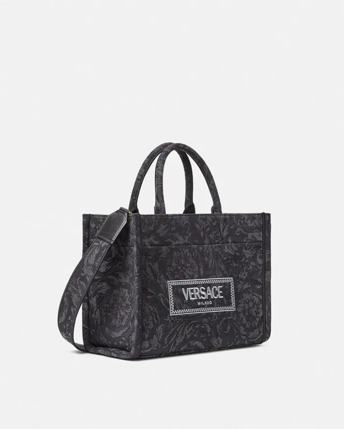 Versace Barocco Athena Small Tote Bag Blackprint Women Athena