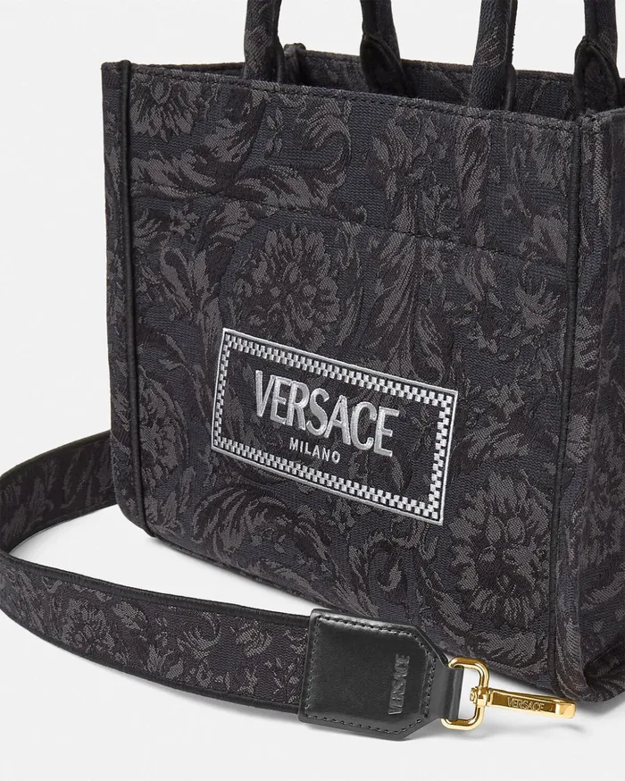 Versace Barocco Athena Small Tote Bag Blackprint Women Athena