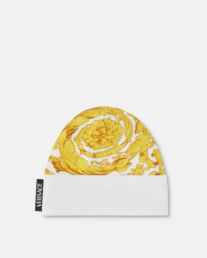 Versace Barocco Baby Cap Whiteprint Children Accessories
