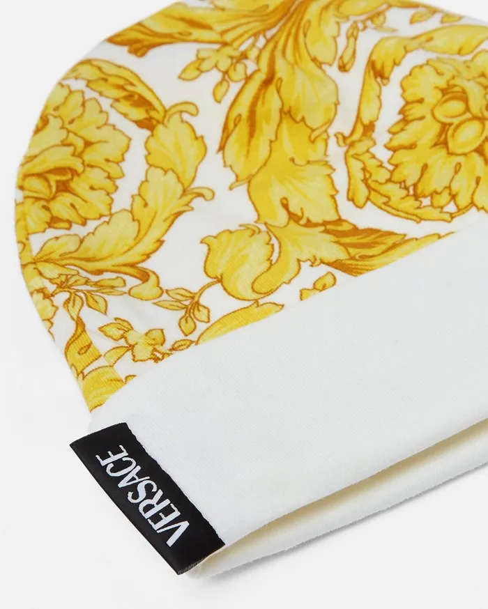 Versace Barocco Baby Cap Whiteprint Children Accessories