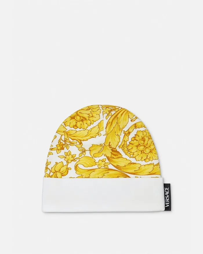 Versace Barocco Baby Cap Whiteprint Children Accessories