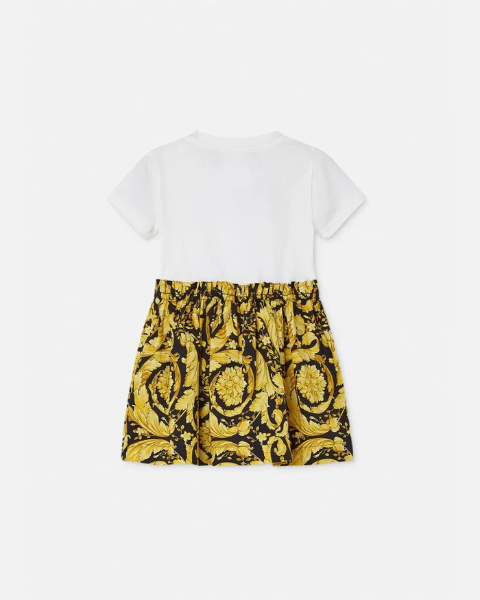 Versace Barocco Baby TShirt Dress Whiteprint Children Clothing