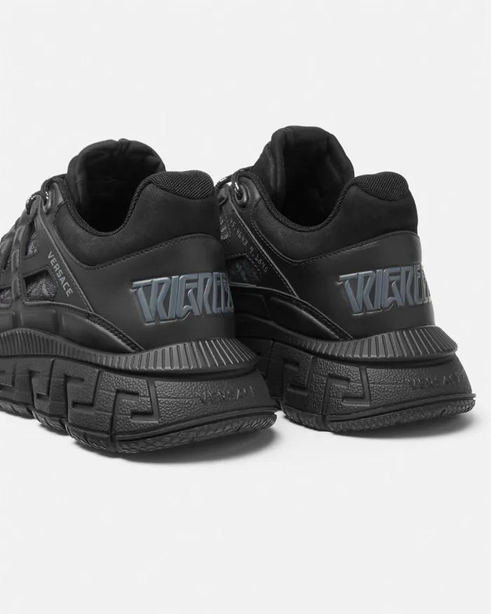 Versace Barocco Jacquard Trigreca Sneakers Black Men Trigreca