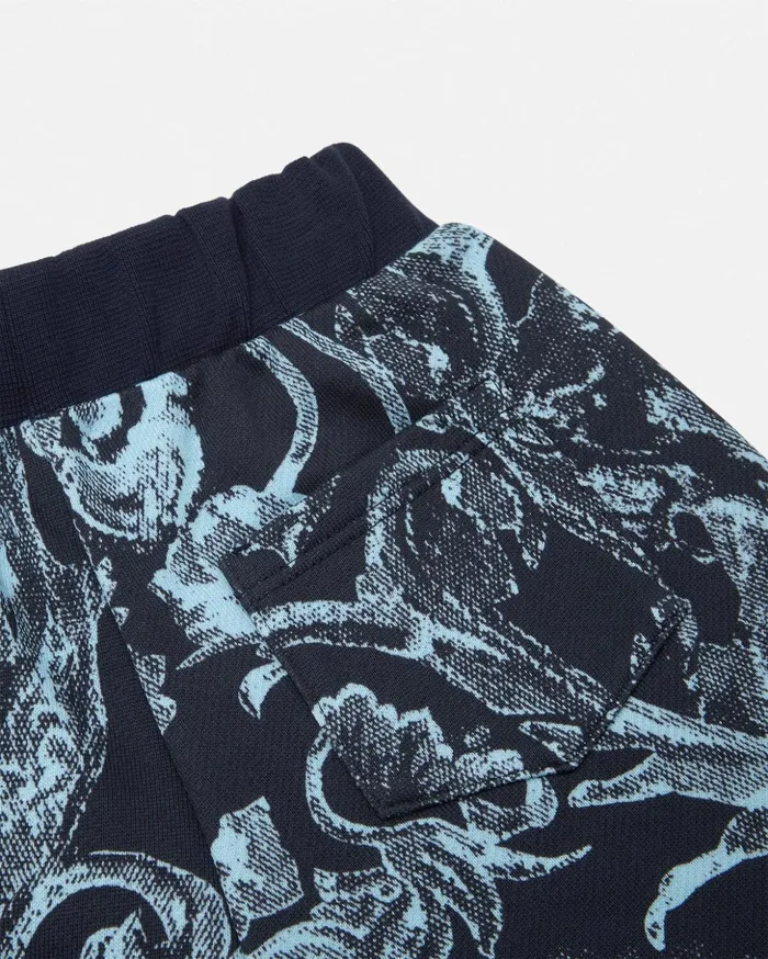 Versace Barocco Stencil Baby Sweat Shorts 5u970 Children Clothing
