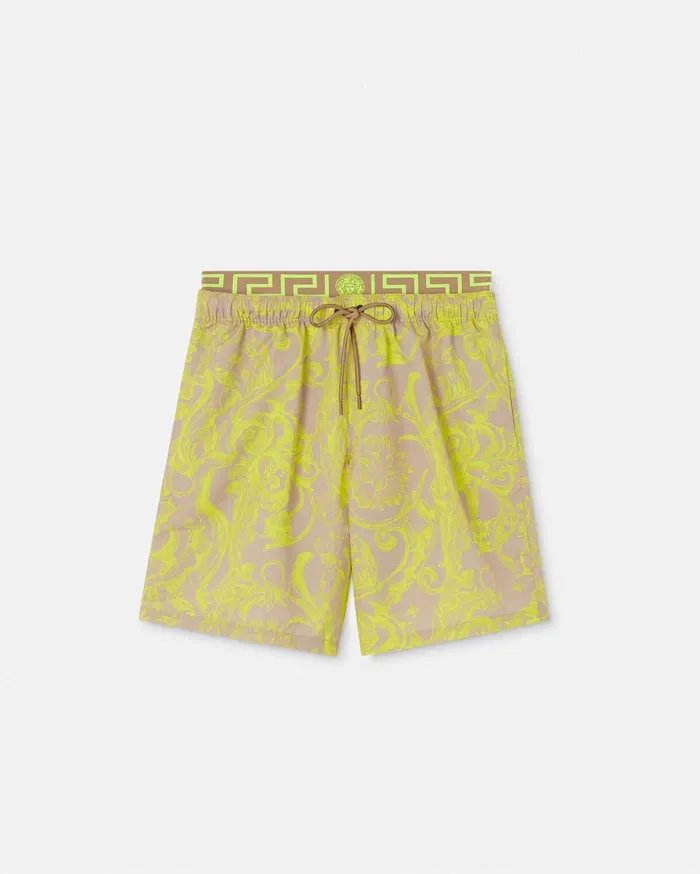 Versace Barocco Stencil Mid Boardshorts 5k390 Men Swimsuits