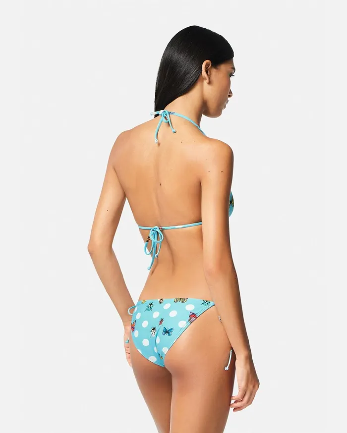Versace Butterflies Bikini Bottoms Blue Women Swimwear