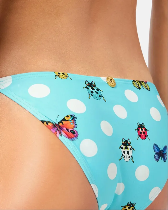 Versace Butterflies Bikini Bottoms Blue Women Swimwear