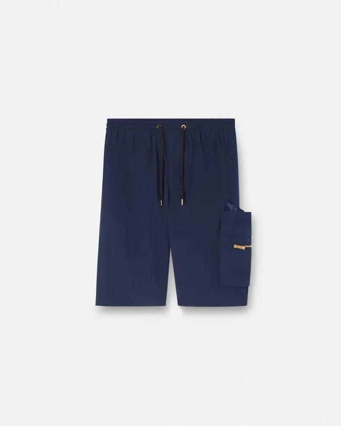 Versace Cargo Shorts Blue Men Pants and Shorts
