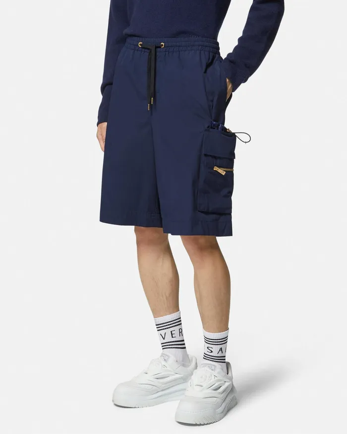 Versace Cargo Shorts Blue Men Pants and Shorts