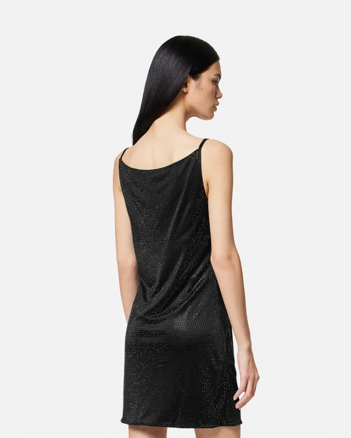 Versace Crystal Medusa 03995 Mini Dress Black Women Dresses