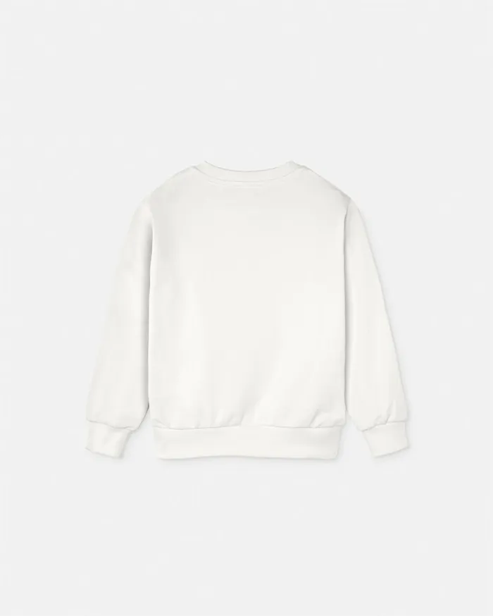 Versace Crystal Medusa Kids Sweatshirt White Children Clothing