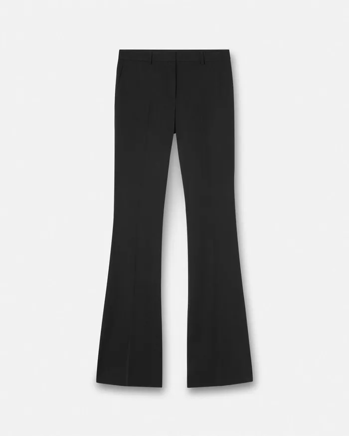 Versace Flared Formal Pants Black Women Pants and Shorts