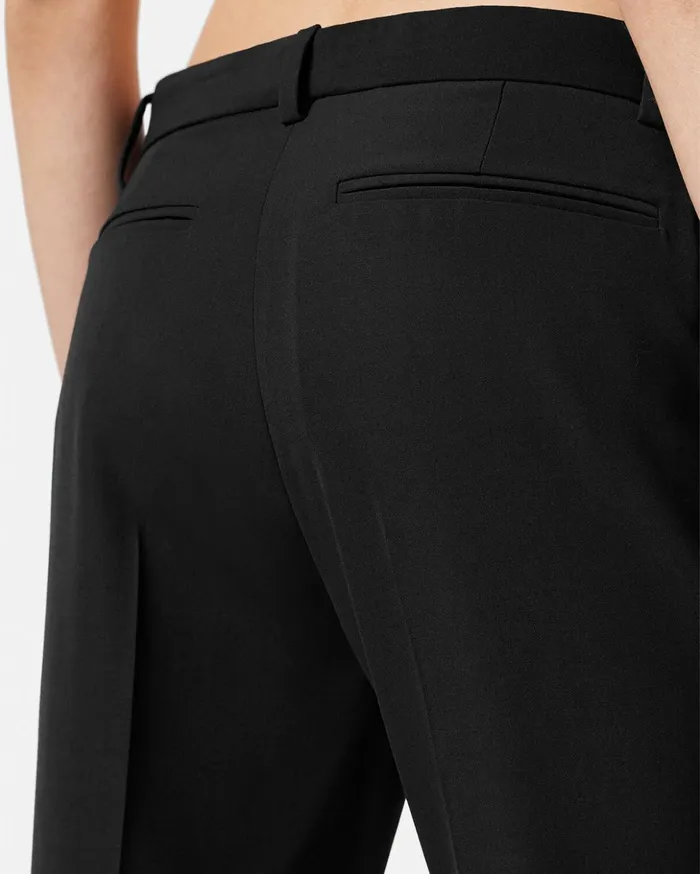 Versace Flared Formal Pants Black Women Pants and Shorts
