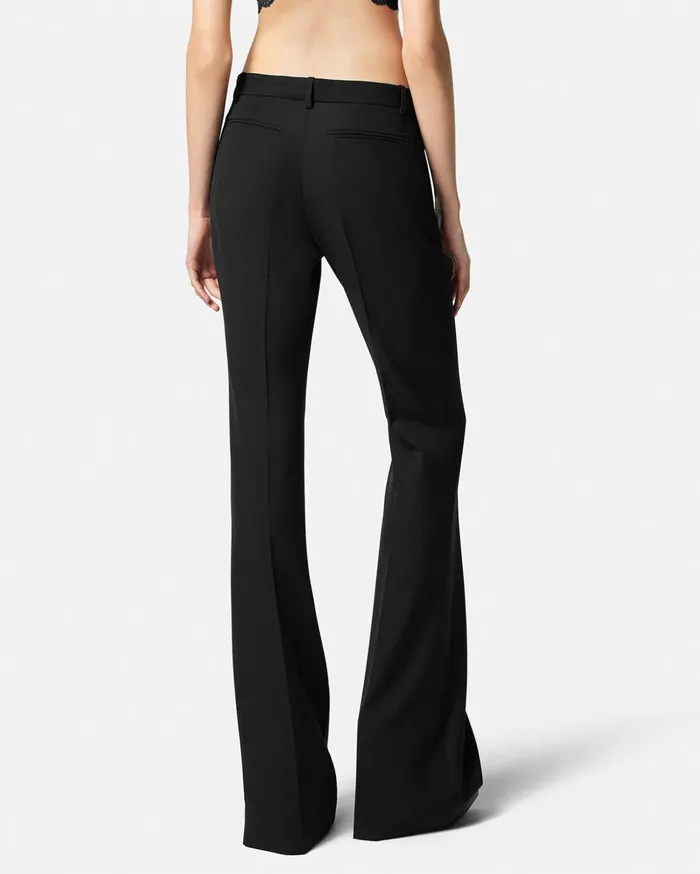 Versace Flared Formal Pants Black Women Pants and Shorts