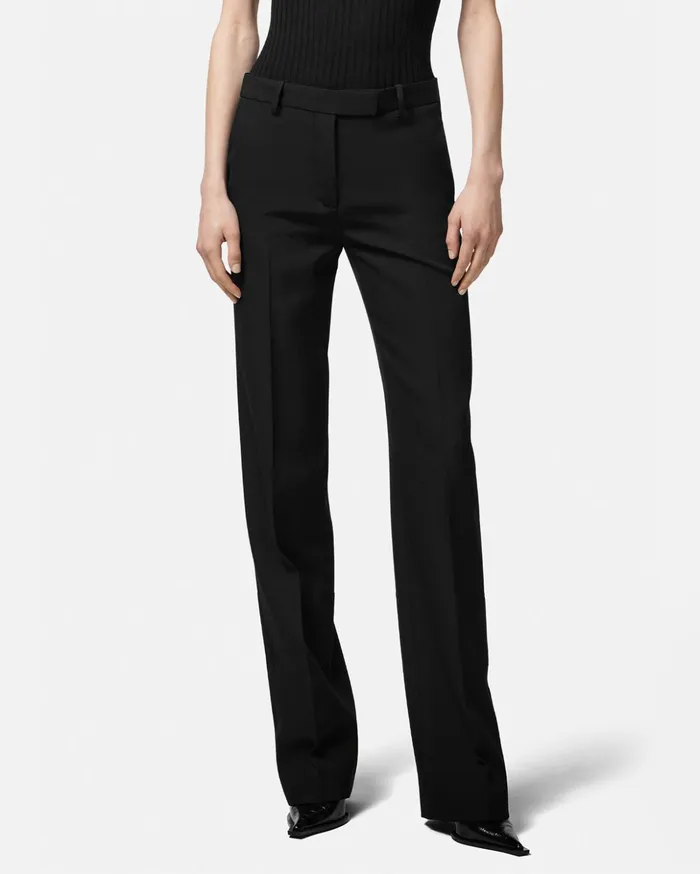 Versace Grain De Poudre Pants Black Women Suits