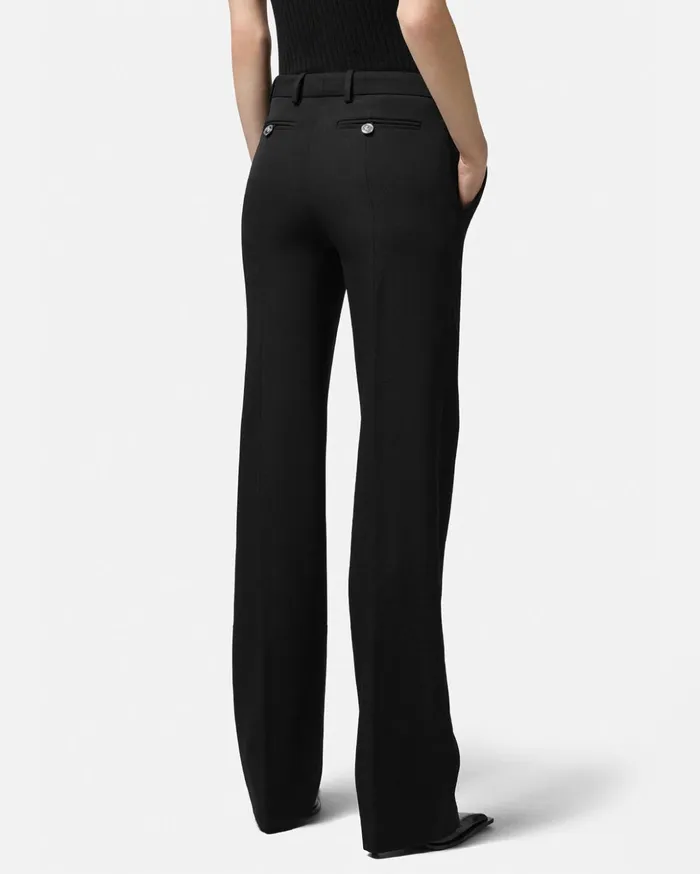 Versace Grain De Poudre Pants Black Women Suits