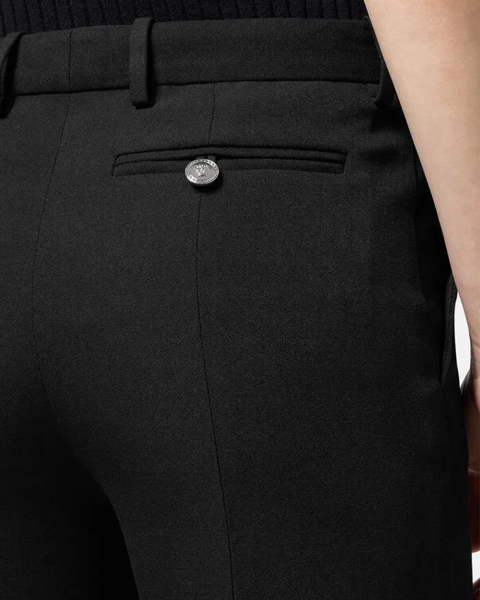 Versace Grain De Poudre Pants Black Women Suits