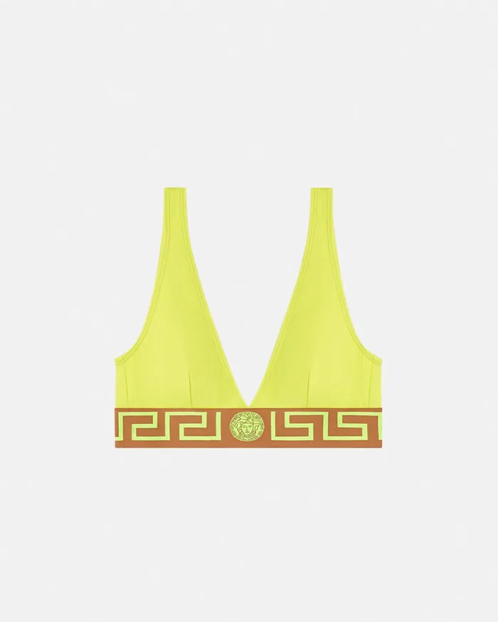 Versace Greca Border Bikini Top 2y810 Women Swimwear