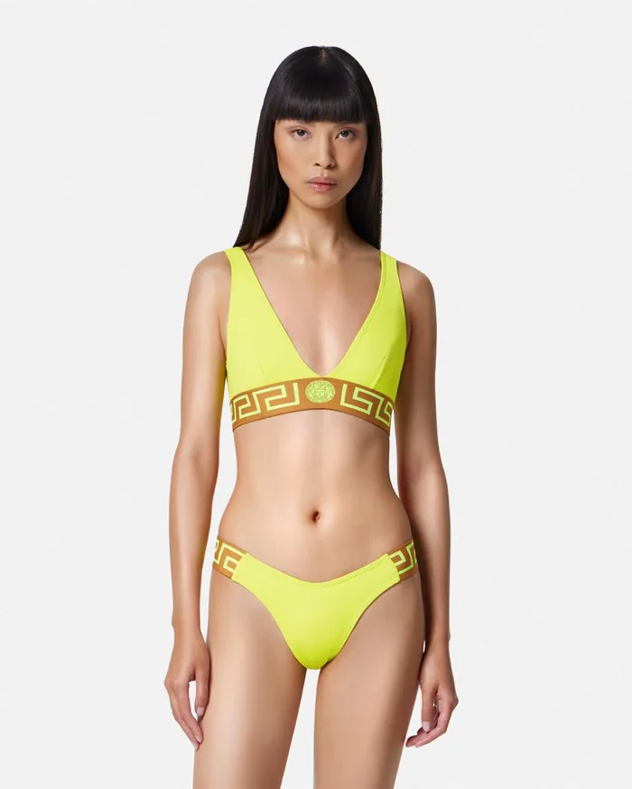 Versace Greca Border Bikini Top 2y810 Women Swimwear