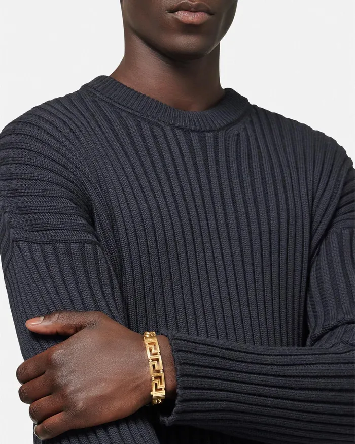 Versace Greca Chain Bracelet Gold Men Bracelets
