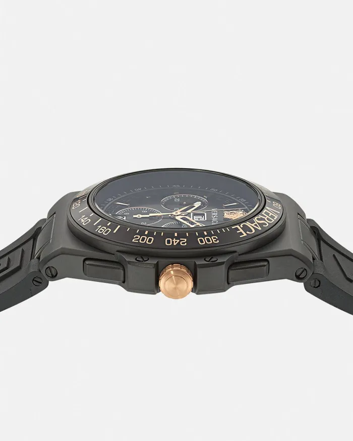 Versace Greca Extreme Chrono Watch Black Men Watches