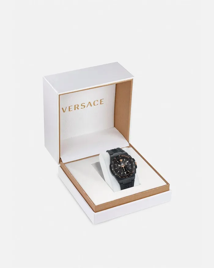 Versace Greca Extreme Chrono Watch Black Men Watches