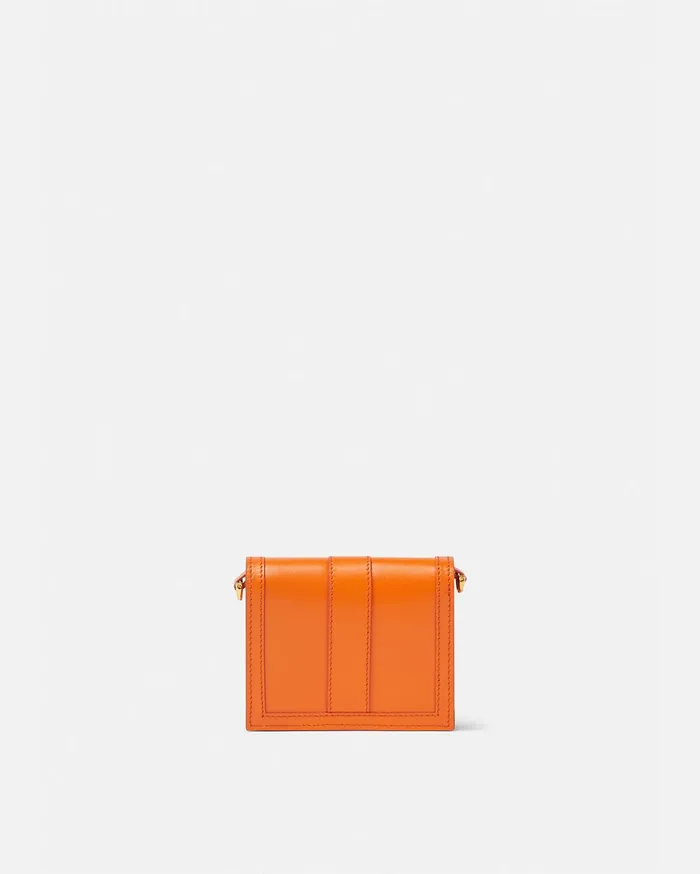 Versace Greca Goddess Chain Wallet Orange Women Wallets