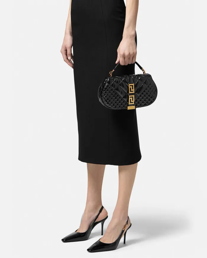 Versace Greca Goddess Shoulder Bag Black Women Greca Goddess