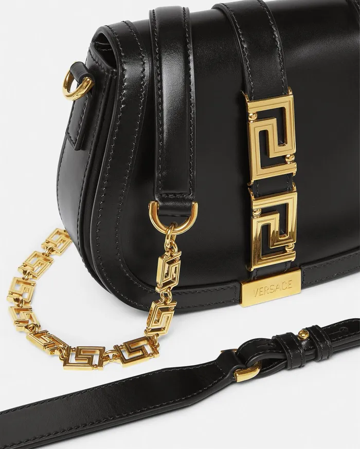 Versace Greca Goddess Small Shoulder Bag Black Women Greca Goddess