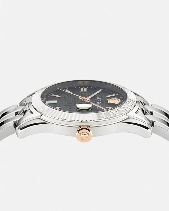 Versace Greca Time Watch Silver Men Watches