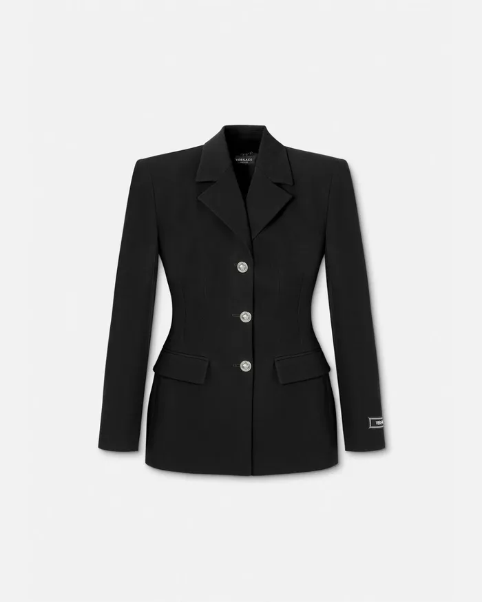 Versace Hourglass SingleBreasted Blazer Black Women Blazers