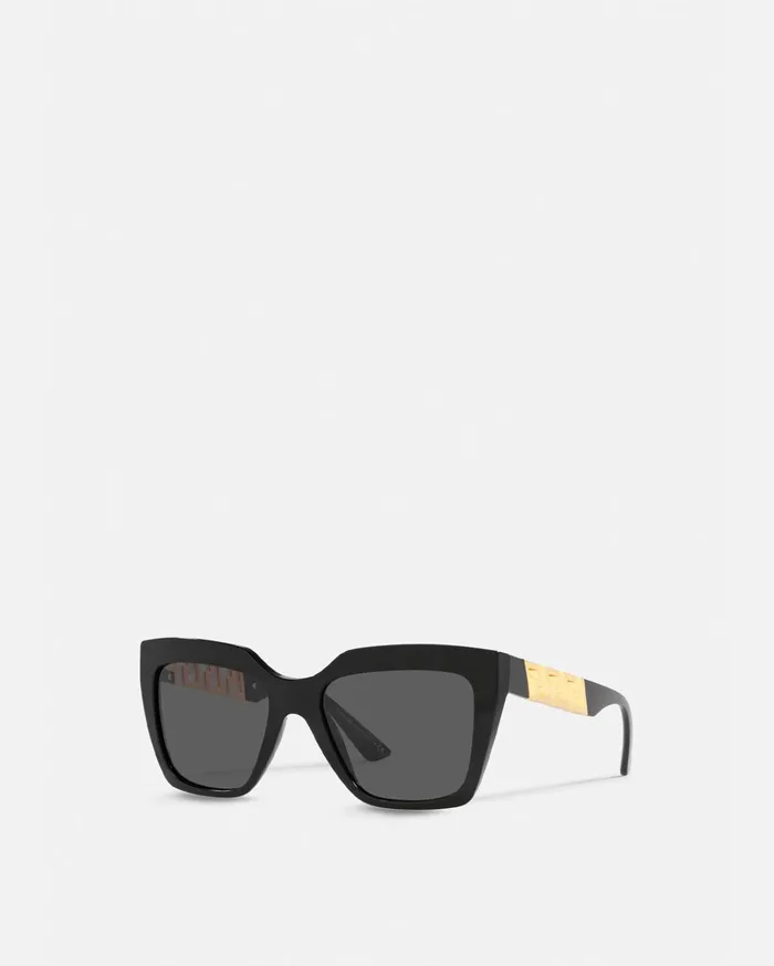 Versace La Greca Sunglasses Black Women Sunglasses