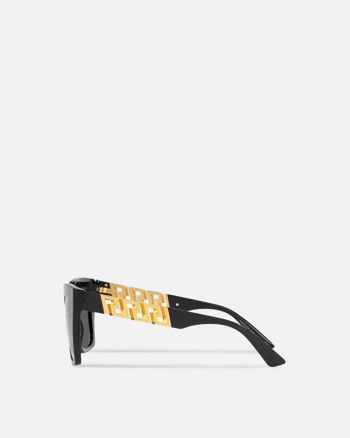 Versace La Greca Sunglasses Black Women Sunglasses