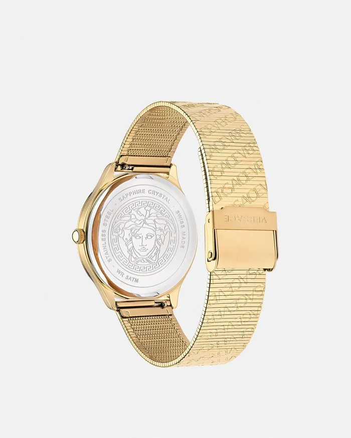 Versace Logo Halo Watch Gold Women Watches