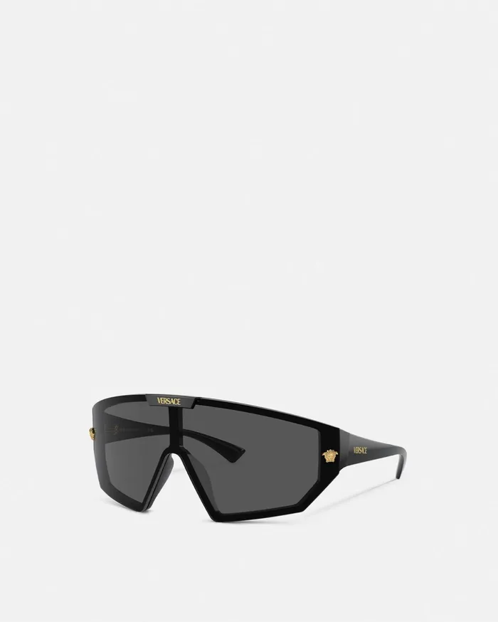 Versace Maxi Medusa Horizon Sgh Sunglasses Black MenWomen Sunglasses